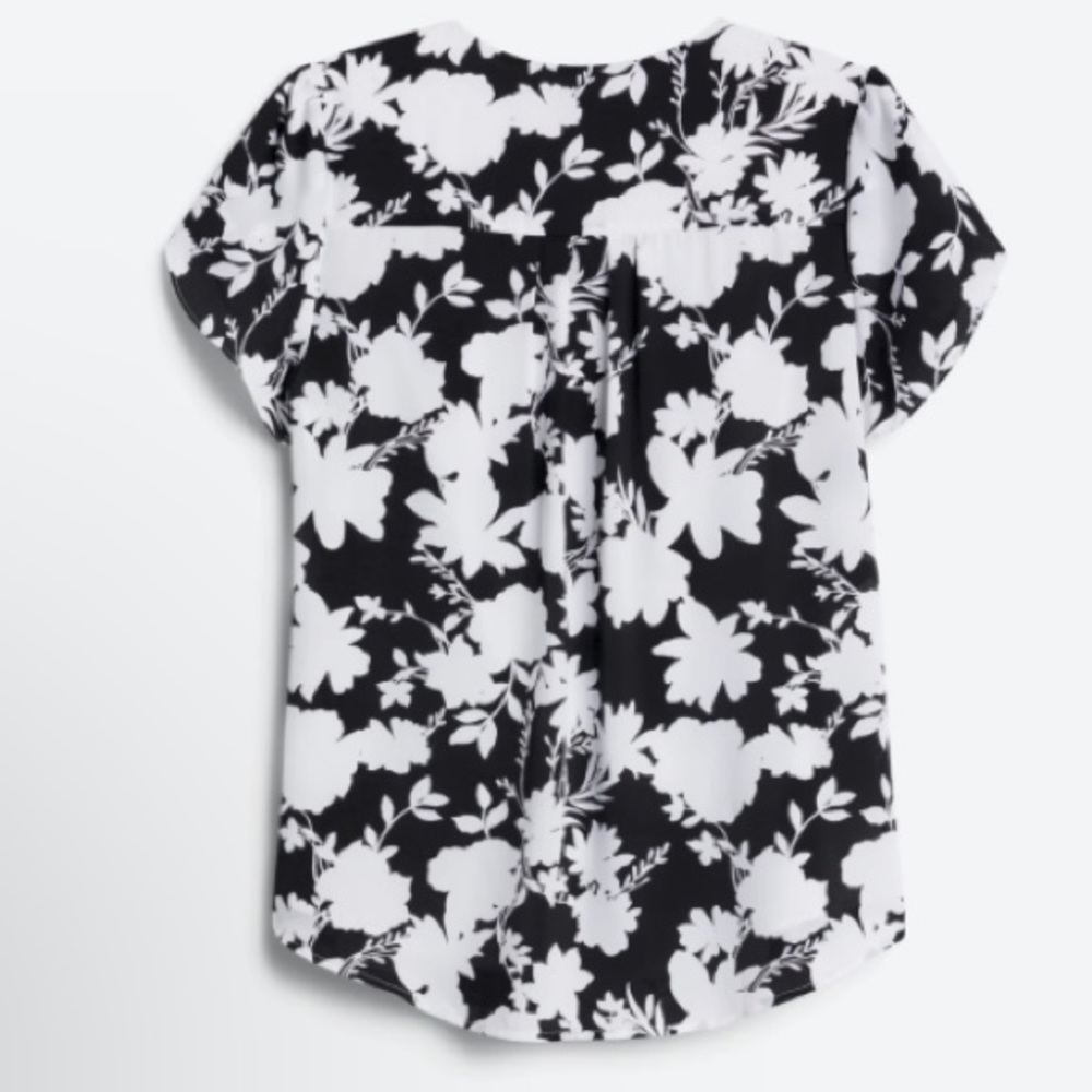 41 Hawthorn Gracie Tulip Detail Black and White Blouse Size New Petite Small - Picture 2 of 8